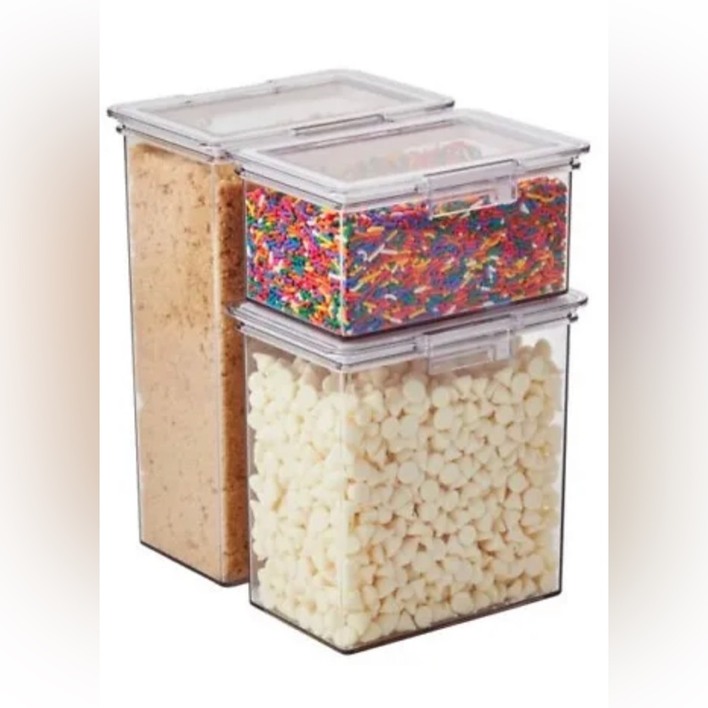 The Home Edit 3 Piece Canister Edit, Food Organizer and Storage Containers new